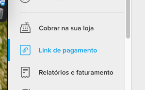 Opção link de pagamento