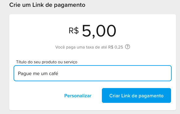 Criar link de pagamento